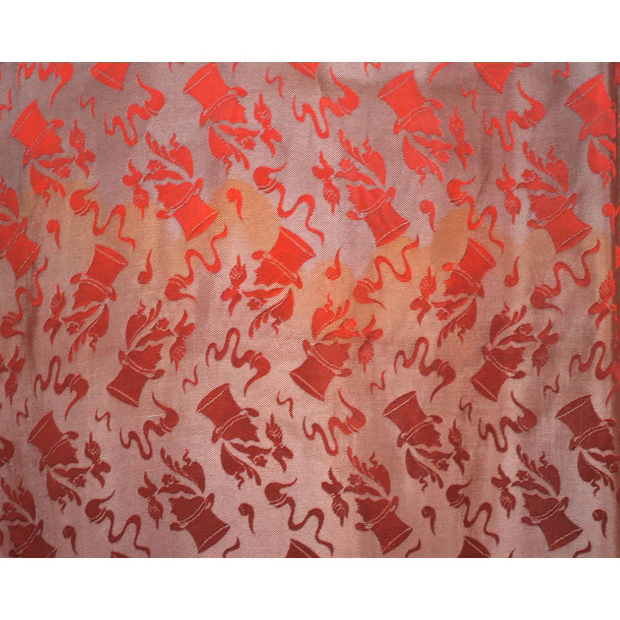 Vintage 1930s 40s Dressing Gown Sherlock Holmes Smoking Pipe Red Satin Mens M L - Poppy's Vintage Clothing