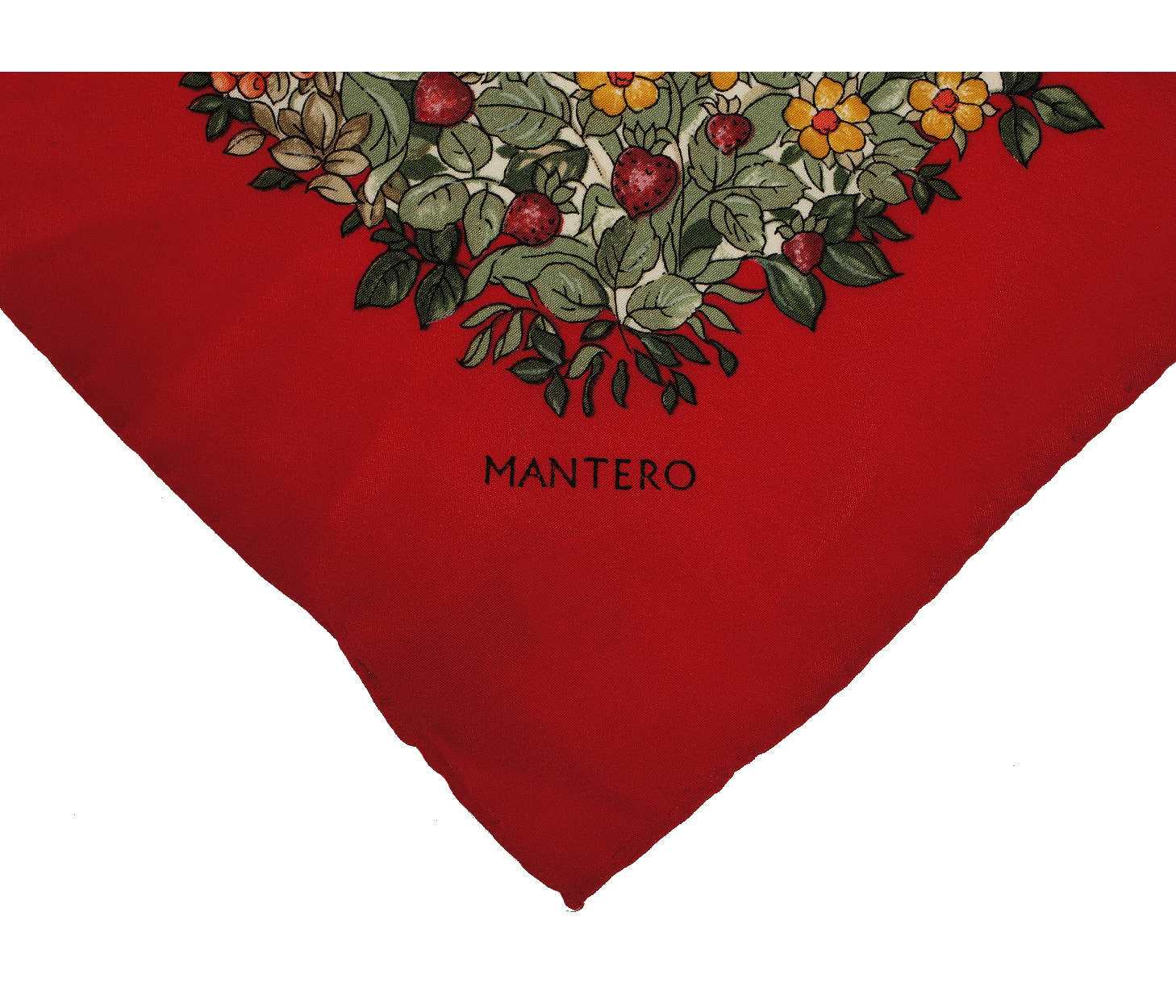 Vintage Mantero Silk Scarf Butterflies &amp; Flowers Made in Italy 34.5 - Poppy's Vintage Clothing