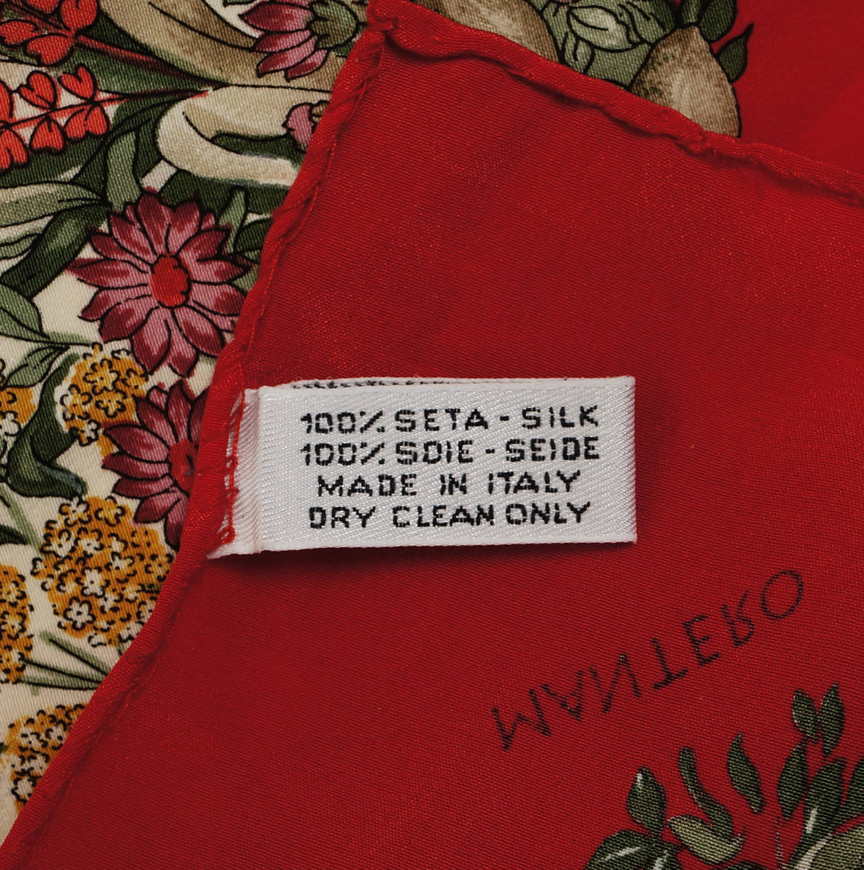 Vintage Mantero Silk Scarf Butterflies &amp; Flowers Made in Italy 34.5 - Poppy's Vintage Clothing