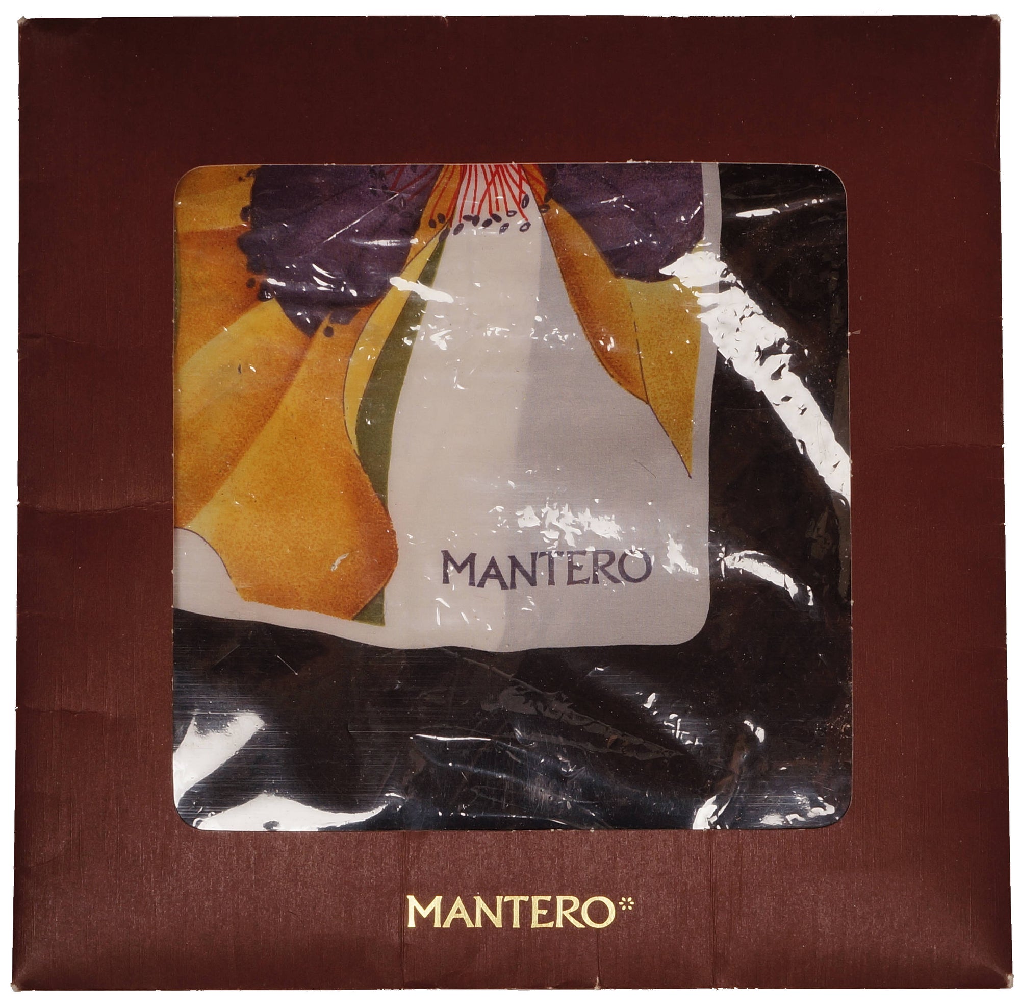 Vintage Mantero Silk Scarf Iris Flowers Made in Italy 34.5” - Poppy's Vintage Clothing