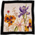 Vintage Mantero Silk Scarf Iris Flowers Made in Italy 34.5” - Poppy's Vintage Clothing