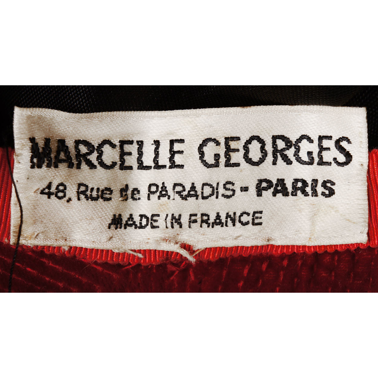 Vintage French Velvet Towering Beret Hat Marcelle Georges Paris Ladies Size S / M - Poppy's Vintage Clothing