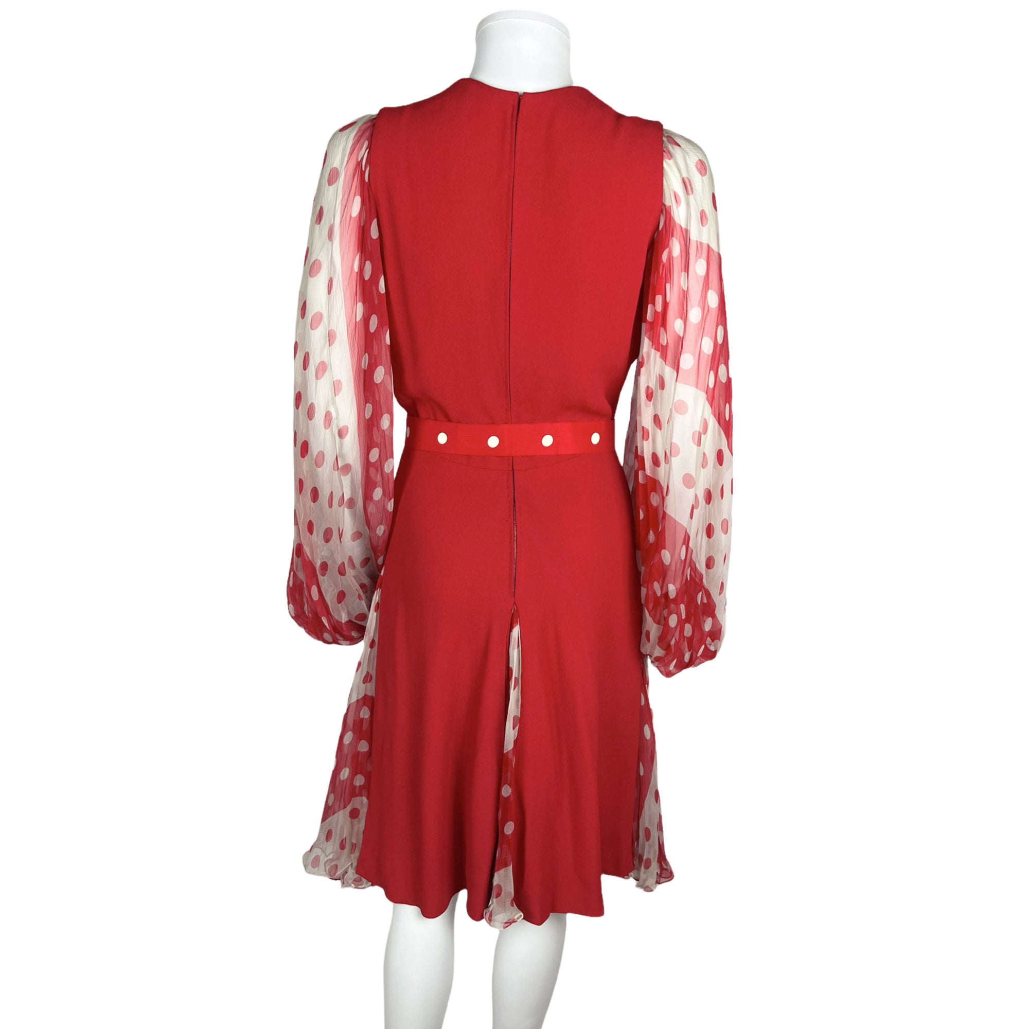 Vintage 1970s Dress w Poet Sleeves Marie Martine Paris Sz M