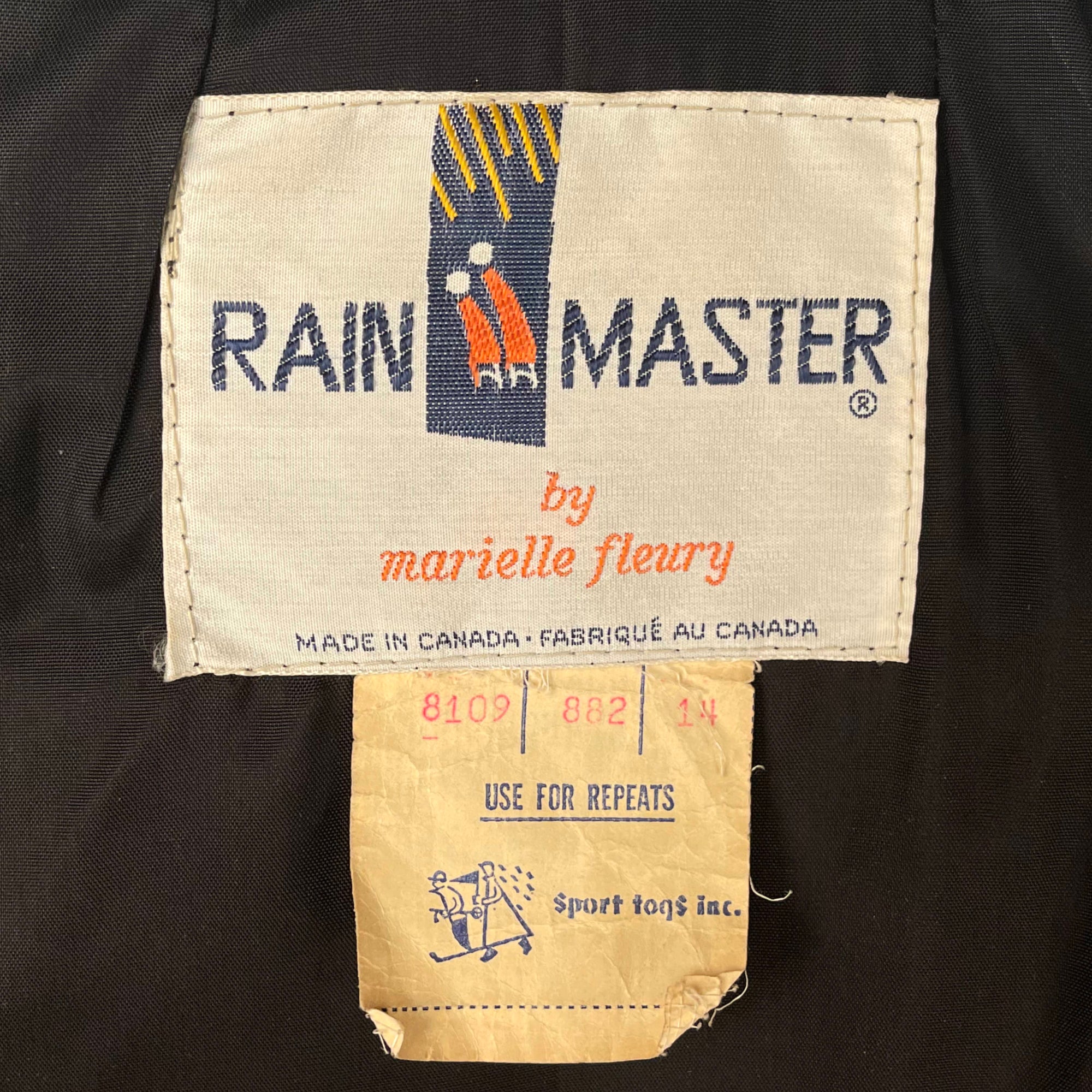 Vintage 70s Raincoat by Marielle Fleury for Rain Master Coat