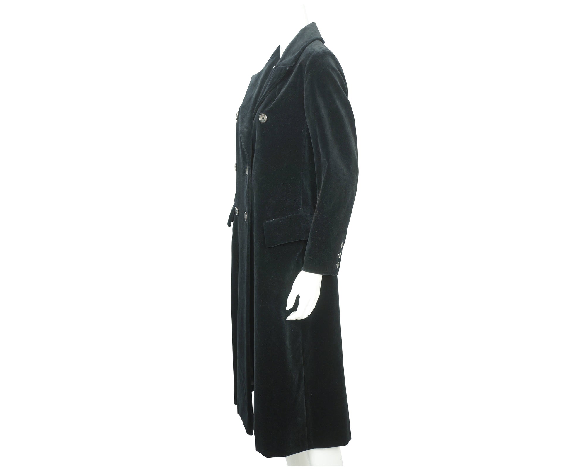 Vintage 70s Marielle Fleury Black Velvet Coat by Rainmaster - Poppy's Vintage Clothing
