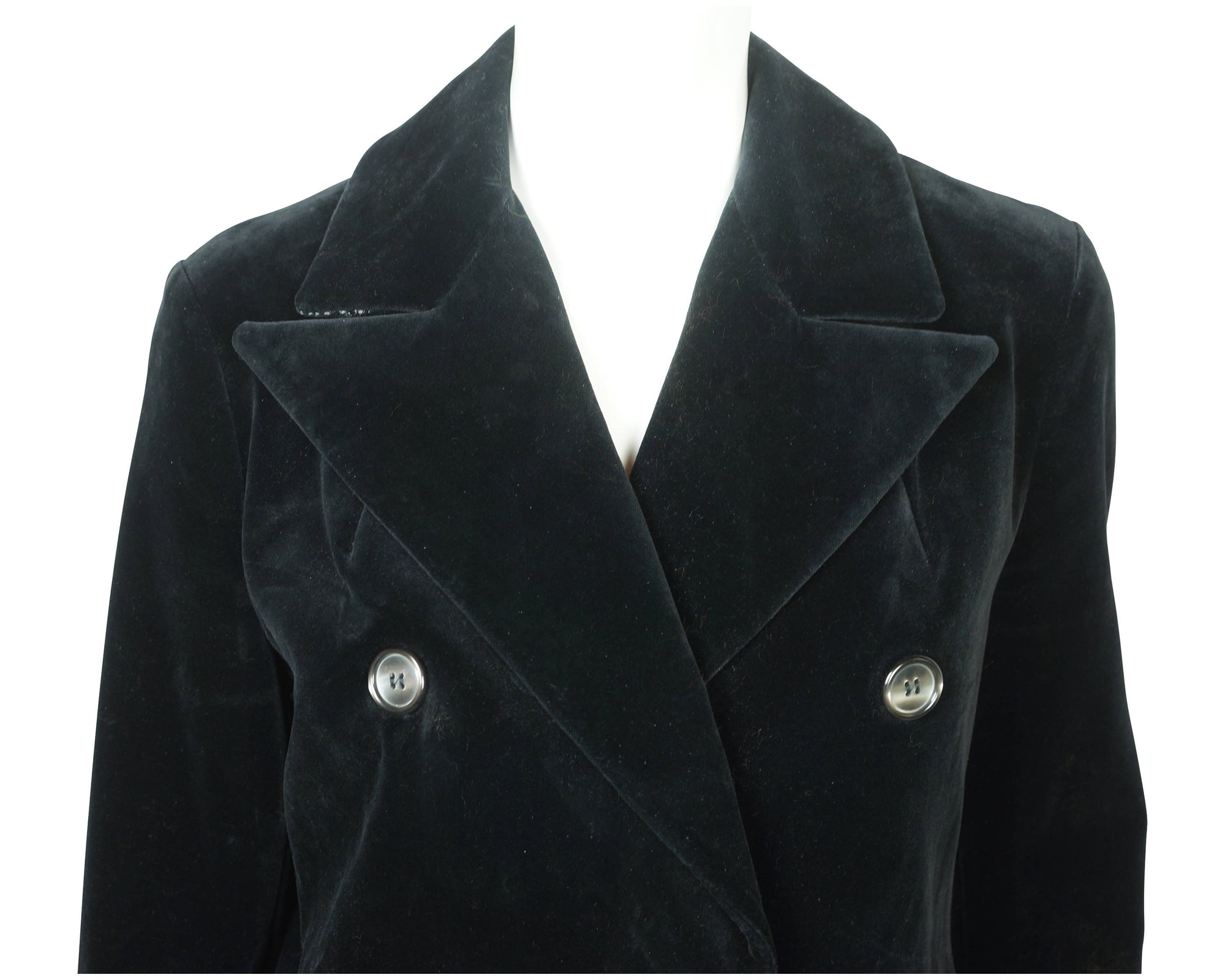 Vintage 70s Marielle Fleury Black Velvet Coat by Rainmaster - Poppy's Vintage Clothing
