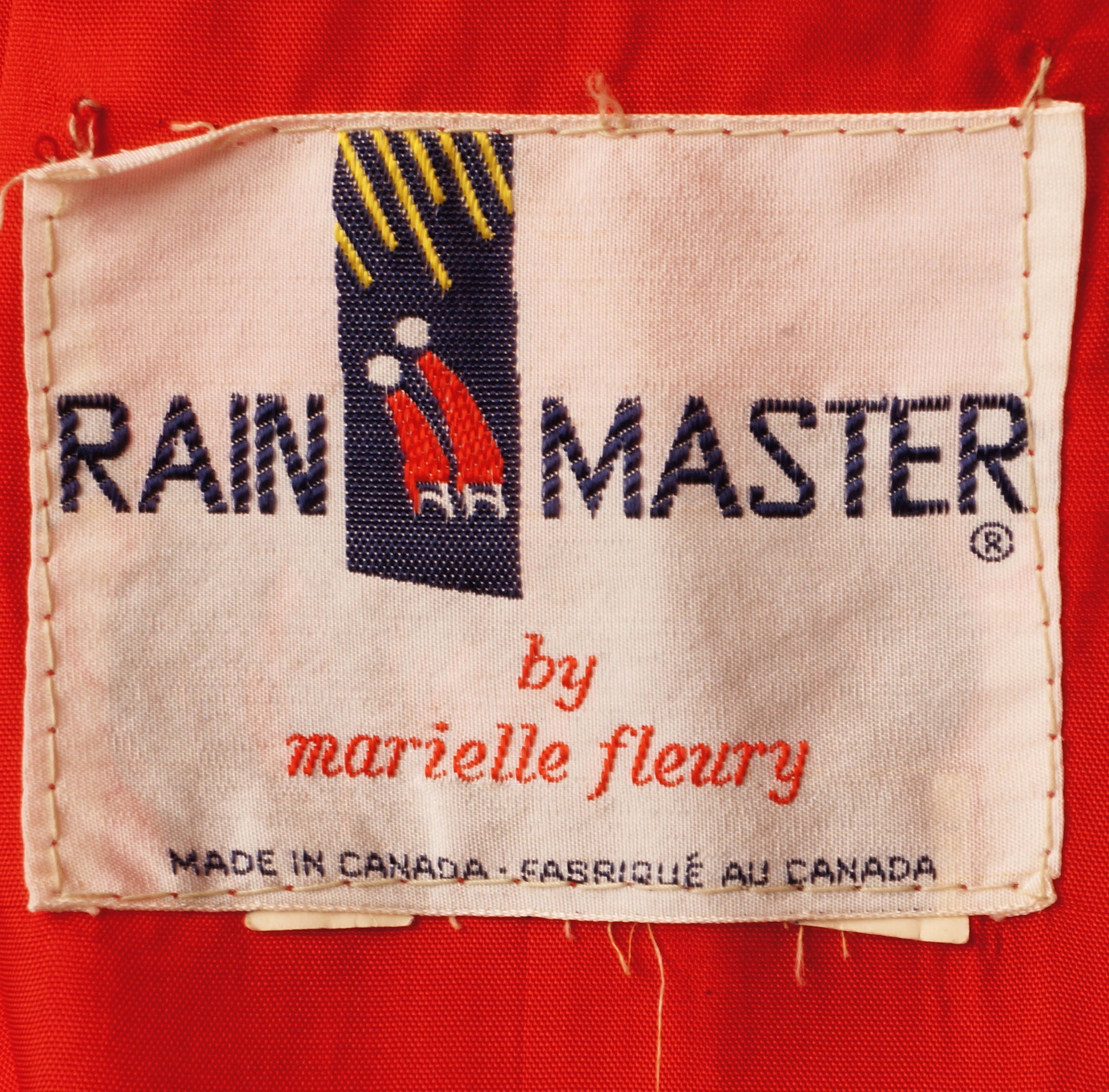 Vintage Marielle Fleury Red Rain Cape by Rainmaster 1970s Canadian Design - Poppy's Vintage Clothing