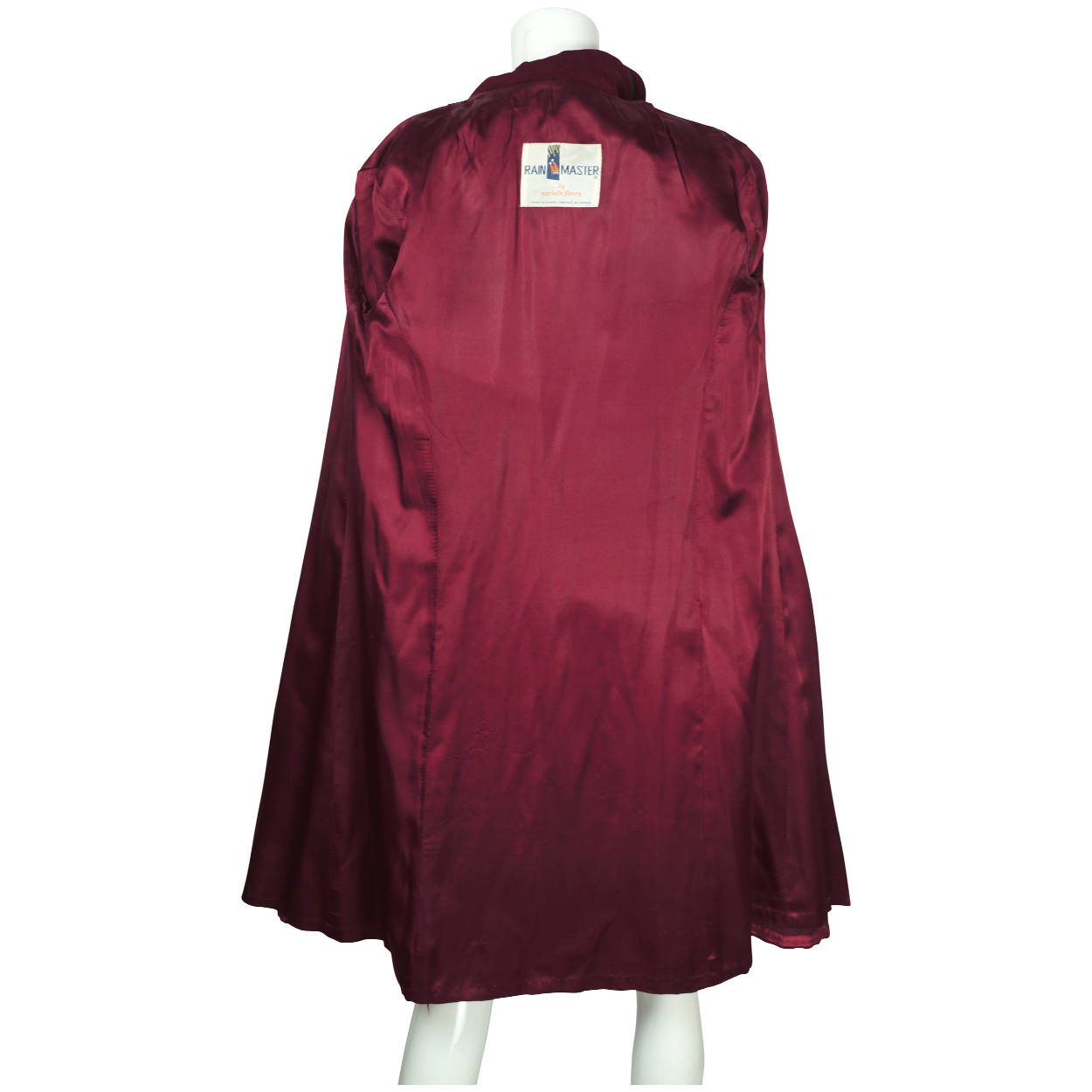 Vintage 70s Marielle Fleury Red Velvet Coat by Rainmaster M - Poppy's Vintage Clothing