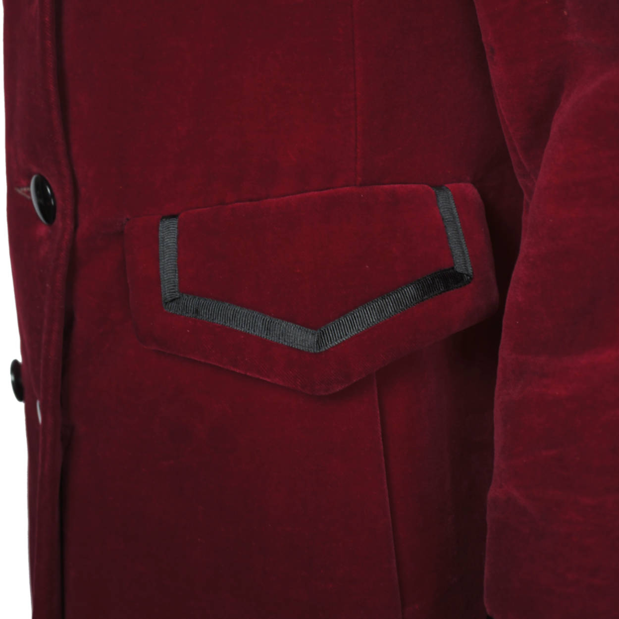 Vintage 70s Marielle Fleury Red Velvet Coat by Rainmaster M - Poppy's Vintage Clothing