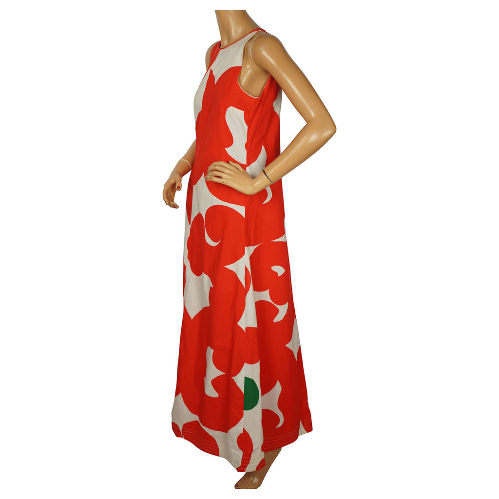 Vintage 1960s Marimekko Finland Keidas Maxi Dress by Annika Rimala Size M - Poppy's Vintage Clothing