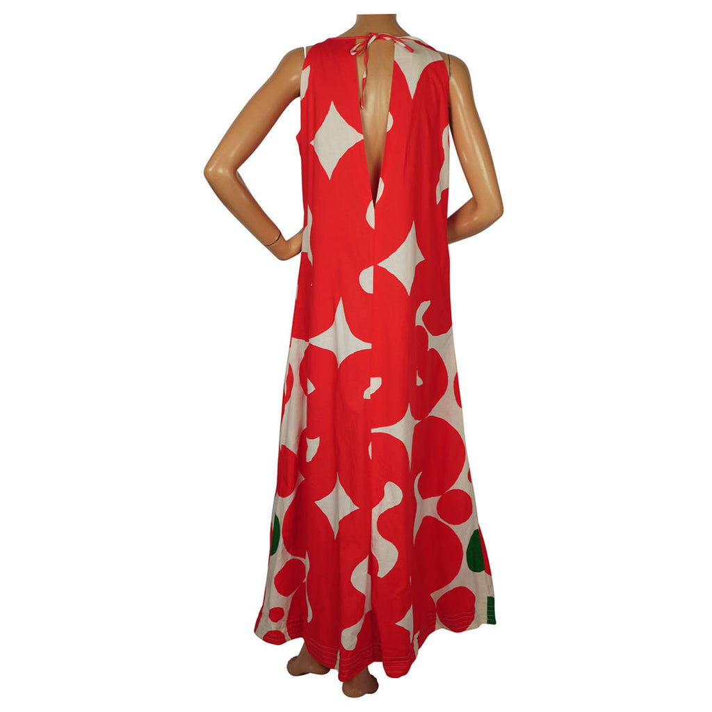 Vintage 1960s Marimekko Finland Keidas Maxi Dress by Annika Rimala Size M - Poppy's Vintage Clothing