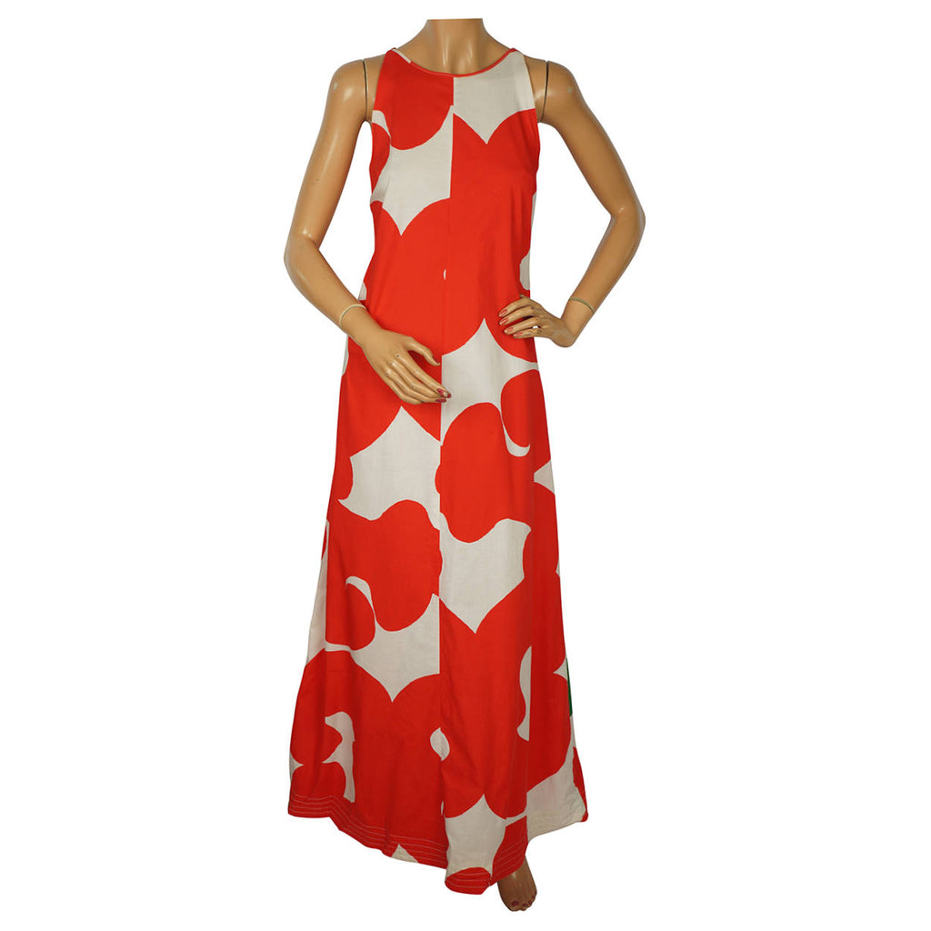 Vintage 1960s Marimekko Finland Keidas Maxi Dress by Annika Rimala Size M - Poppy's Vintage Clothing