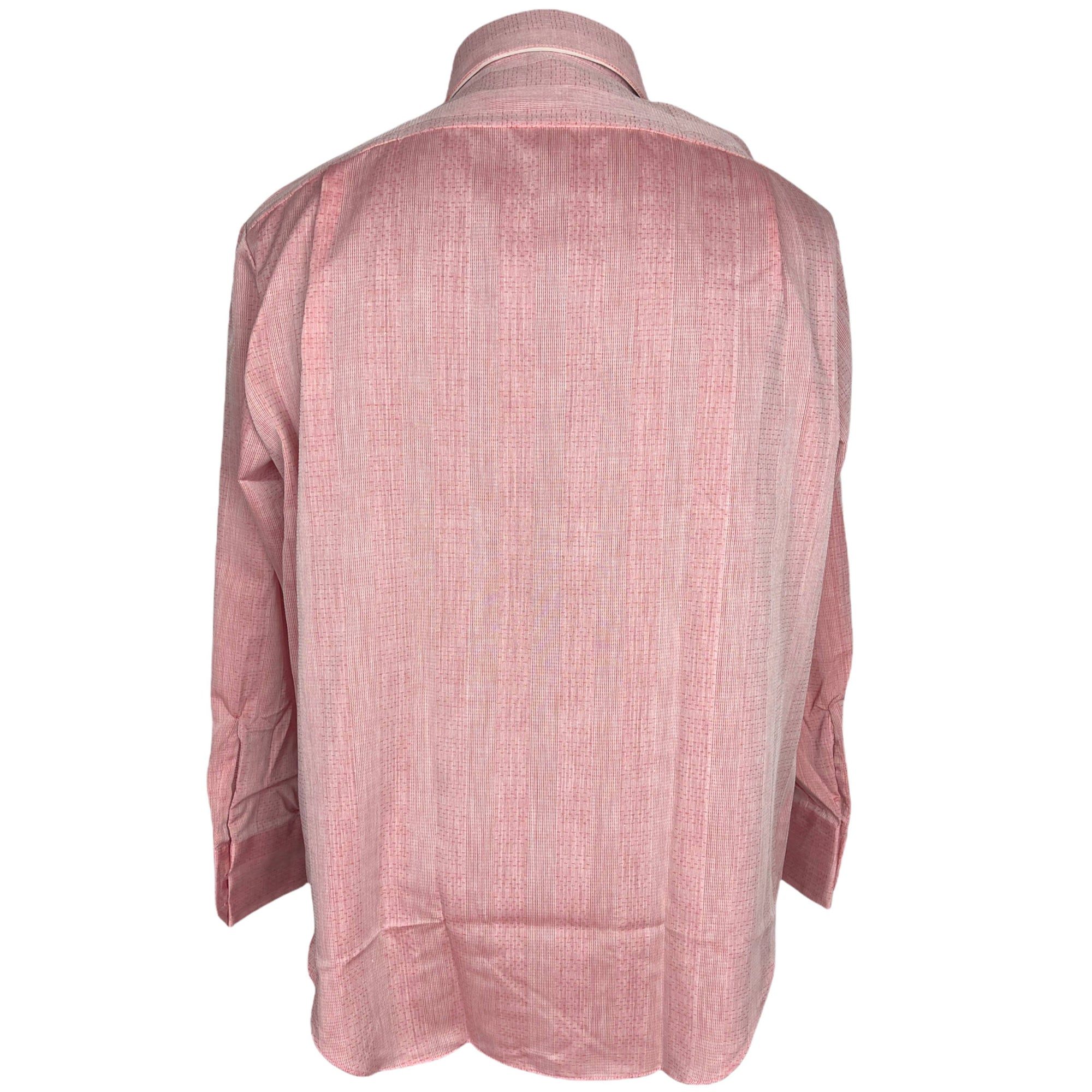 Vintage NWT 1970s Dress Shirt Unused Pink w Red Size L 16.5