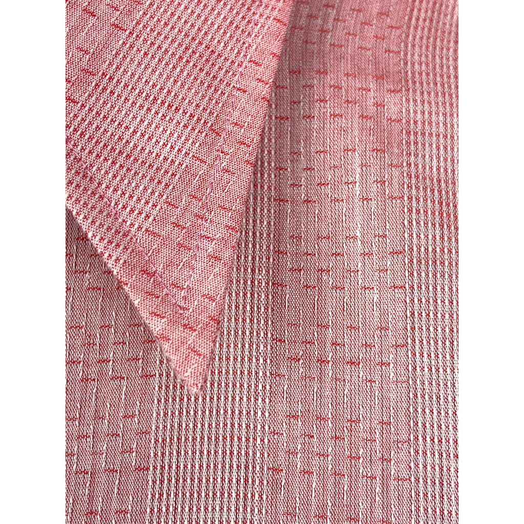 Vintage NWT 1970s Dress Shirt Unused Pink w Red Size L 16.5