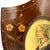 Antique Marquetry Wood Picture Frame w Easel Arts & Crafts