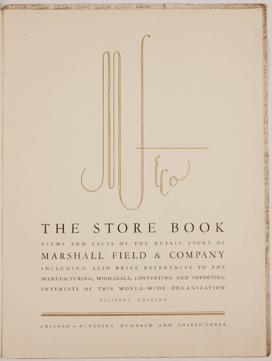 Vintage MARSHALL FIELD Department Store Book 1933 Chicago Visitors Edition - Poppy's Vintage Clothing