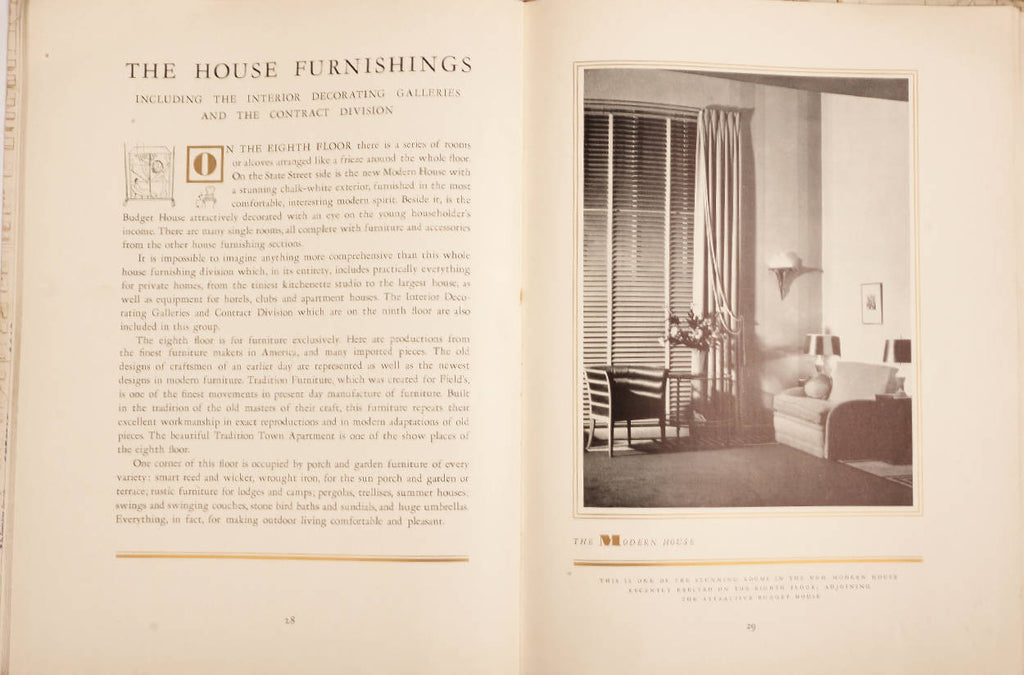 Vintage MARSHALL FIELD Department Store Book 1933 Chicago Visitors Edition - Poppy's Vintage Clothing