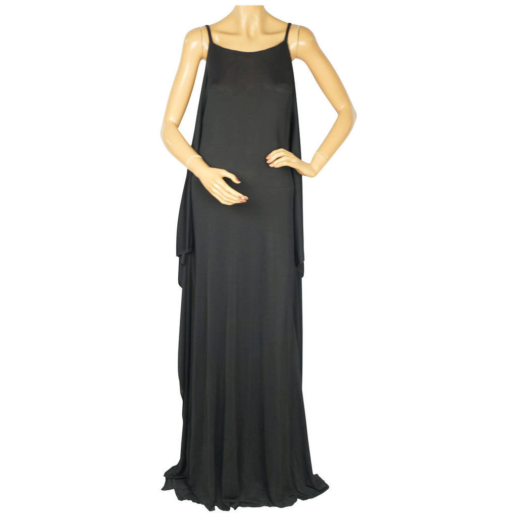 Vintage 1980s Goddess Dress Martine Douvier Paris Made in France French Size 42 - Poppy's Vintage Clothing