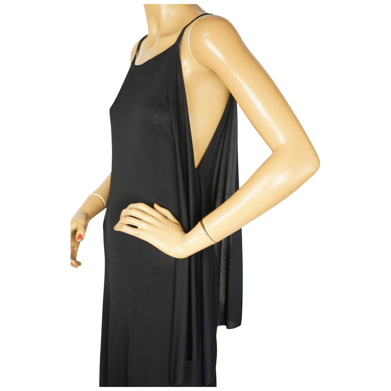 Vintage 1980s Goddess Dress Martine Douvier Paris Made in France French Size 42 - Poppy's Vintage Clothing
