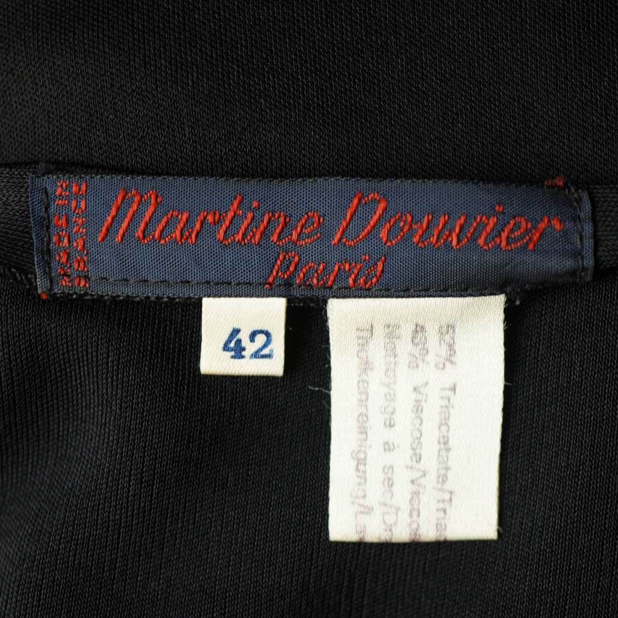 Vintage 1980s Goddess Dress Martine Douvier Paris Made in France French Size 42 - Poppy's Vintage Clothing