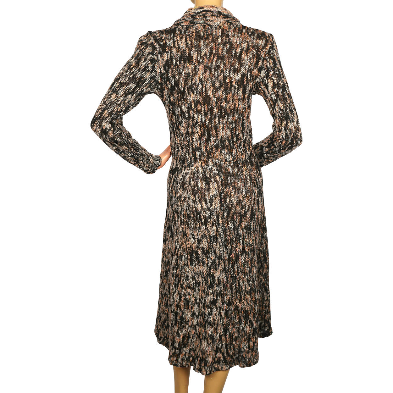 Vintage 1970s British Mod Dress Mary Farrin Wool Knit Made in England Size M - Poppy's Vintage Clothing