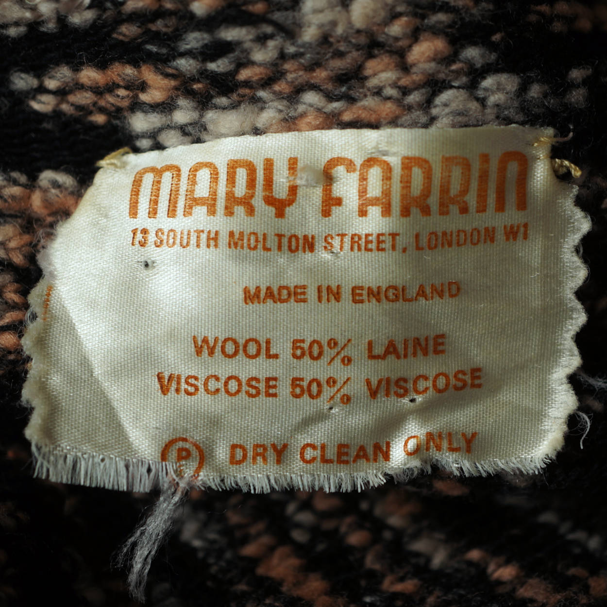 Vintage 1970s British Mod Dress Mary Farrin Wool Knit Made in England Size M - Poppy's Vintage Clothing