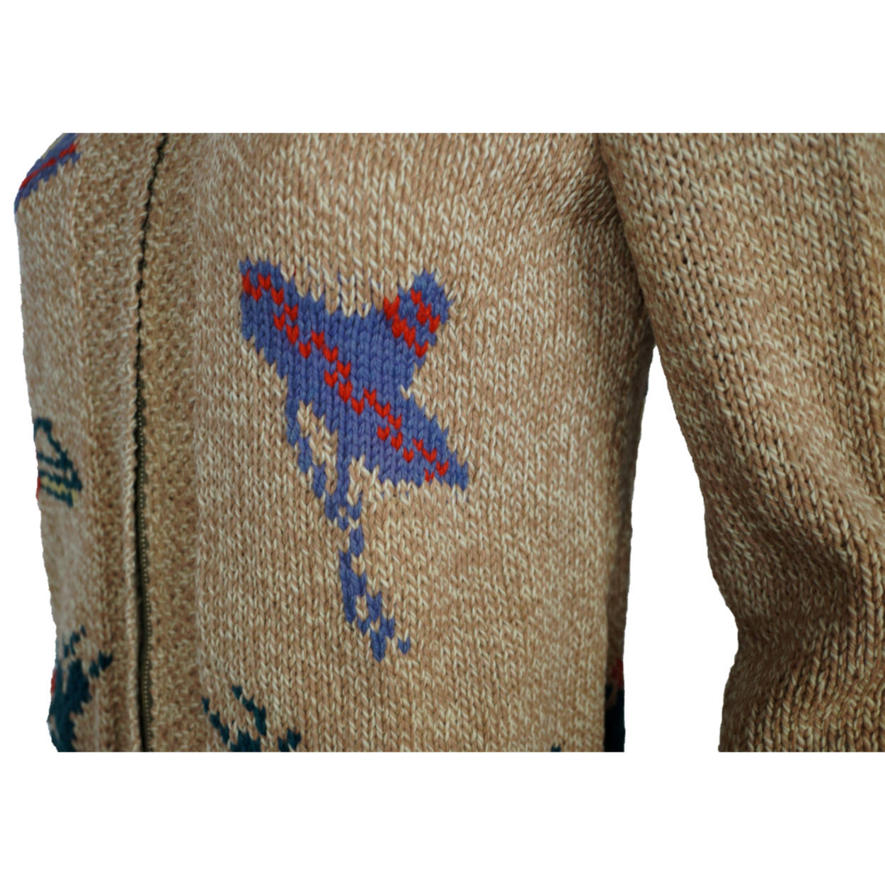 Vintage Cowichan Sweater Mary Maxim Mexicana Pattern 465 1950s Hand Knit - Poppy's Vintage Clothing