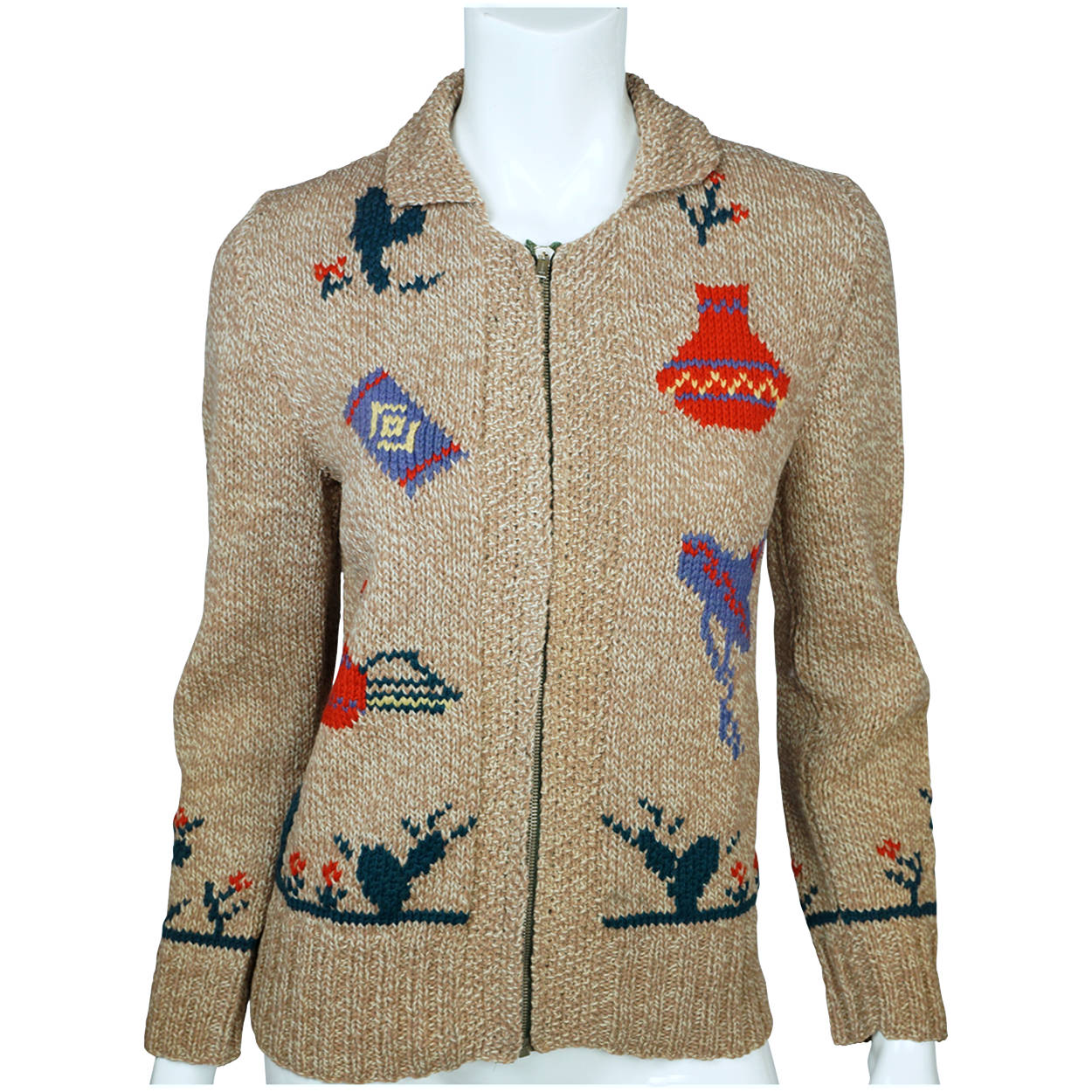 Vintage Cowichan Sweater Mary Maxim Mexicana Pattern 465