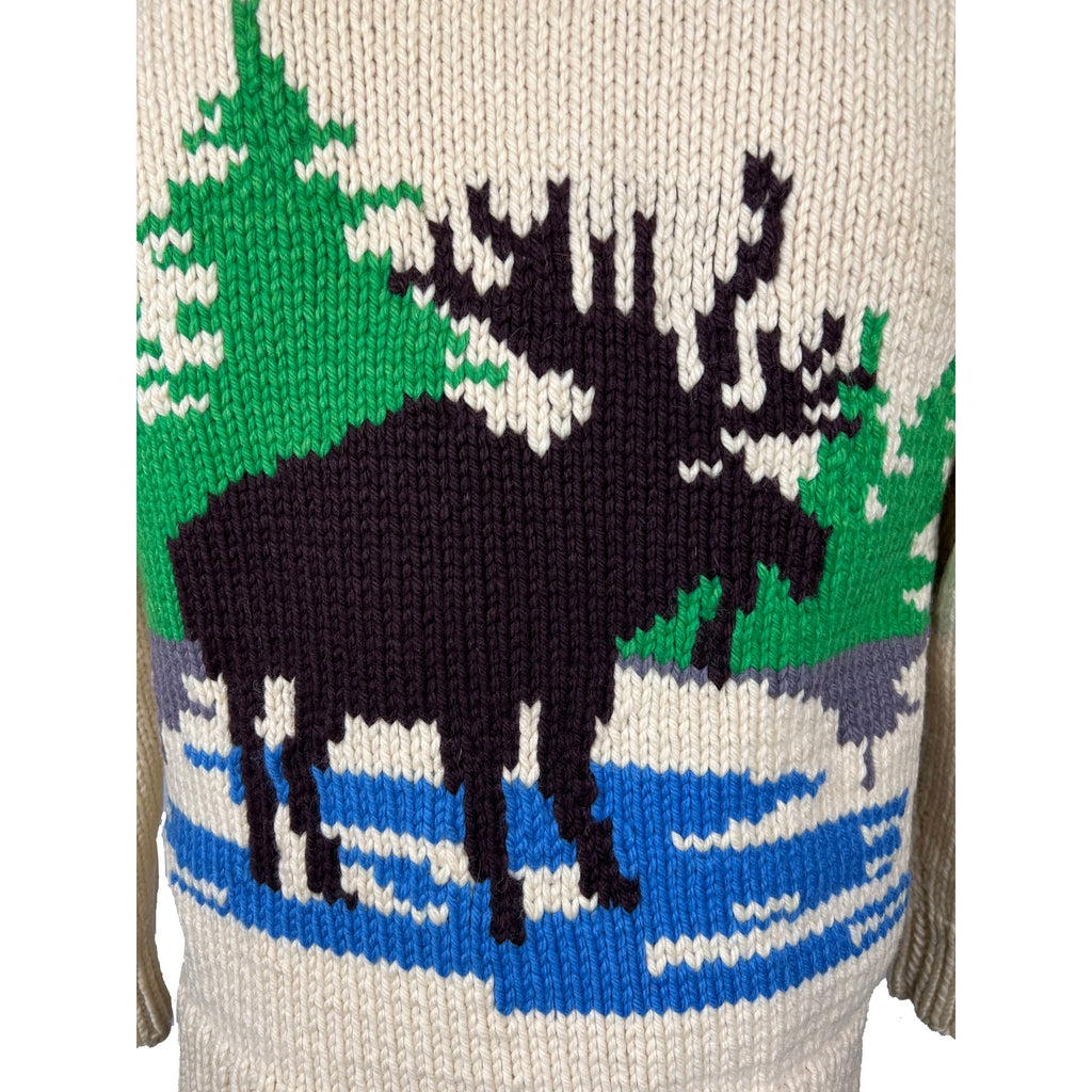 Vintage Moose Cowichan Sweater Mary Maxim Pattern 552 1950s