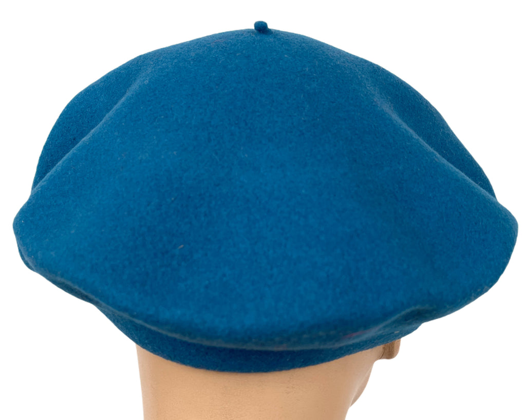 Original Mod 60s Mary Quant Beret by Kangol Blue Wool c1967