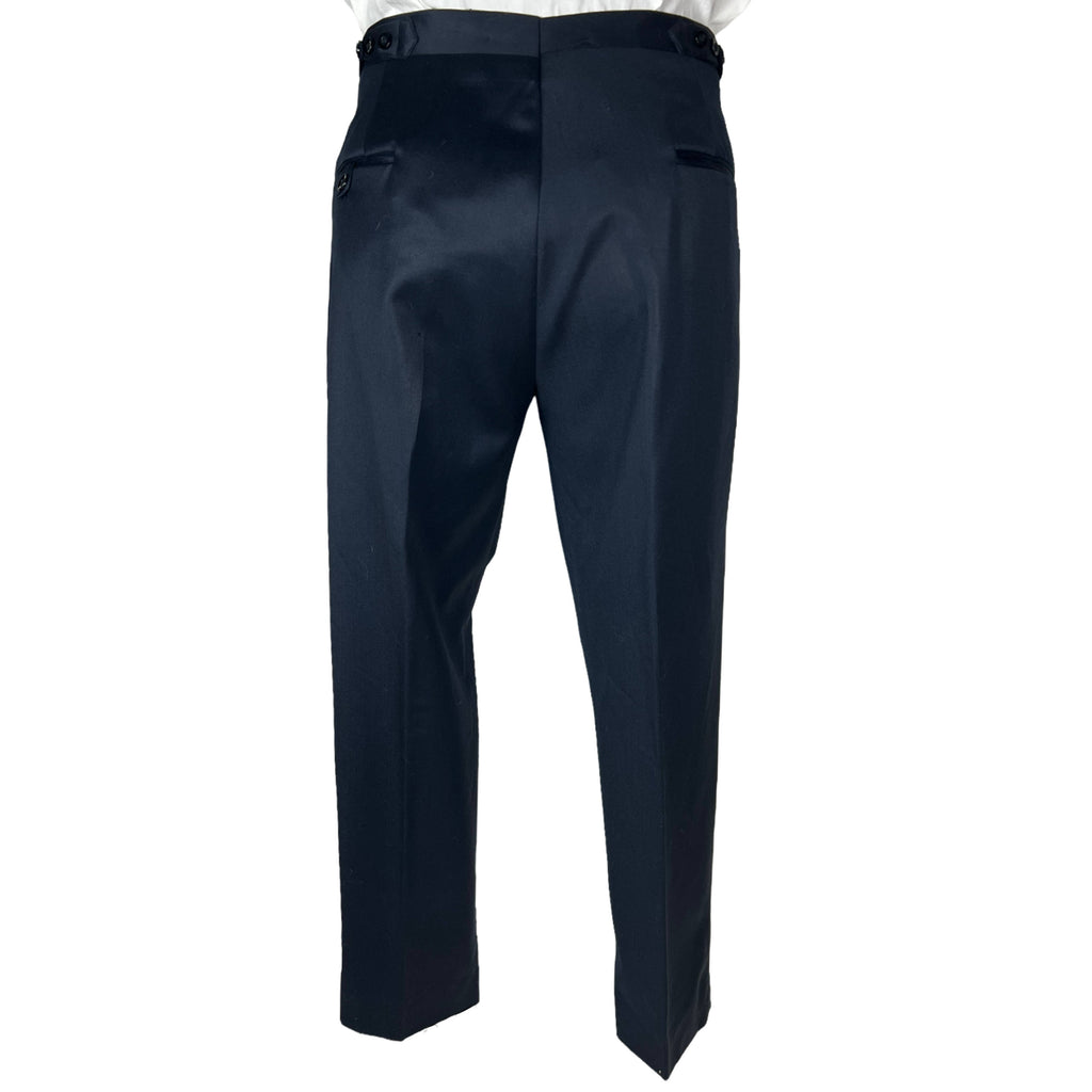 Vintage Mens 1960s British Invasion Suit Blue Shiny Wool M