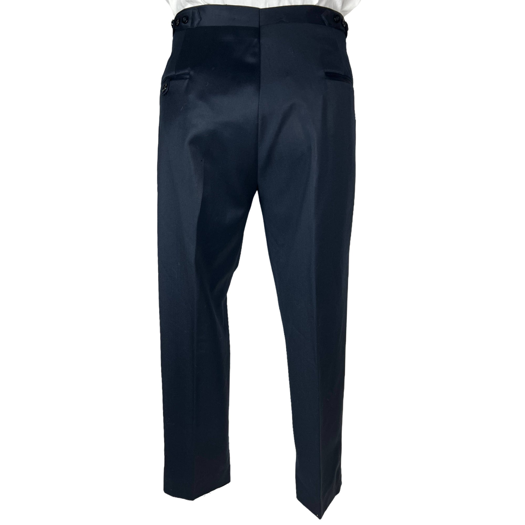 Vintage Mens 1960s British Invasion Suit Blue Shiny Wool M