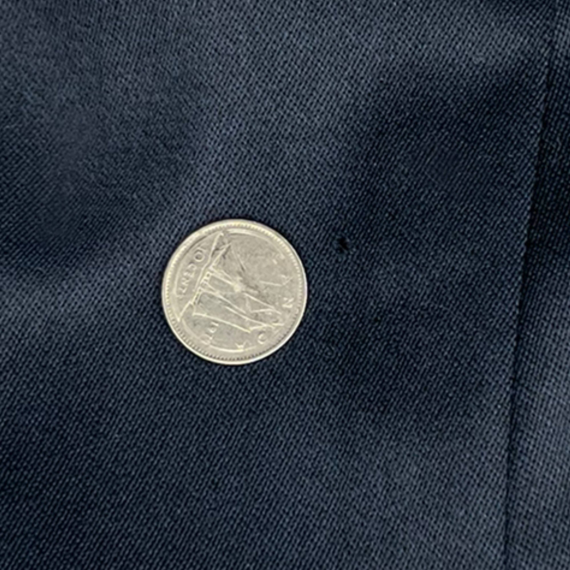 Vintage Mens 1960s British Invasion Suit Blue Shiny Wool M