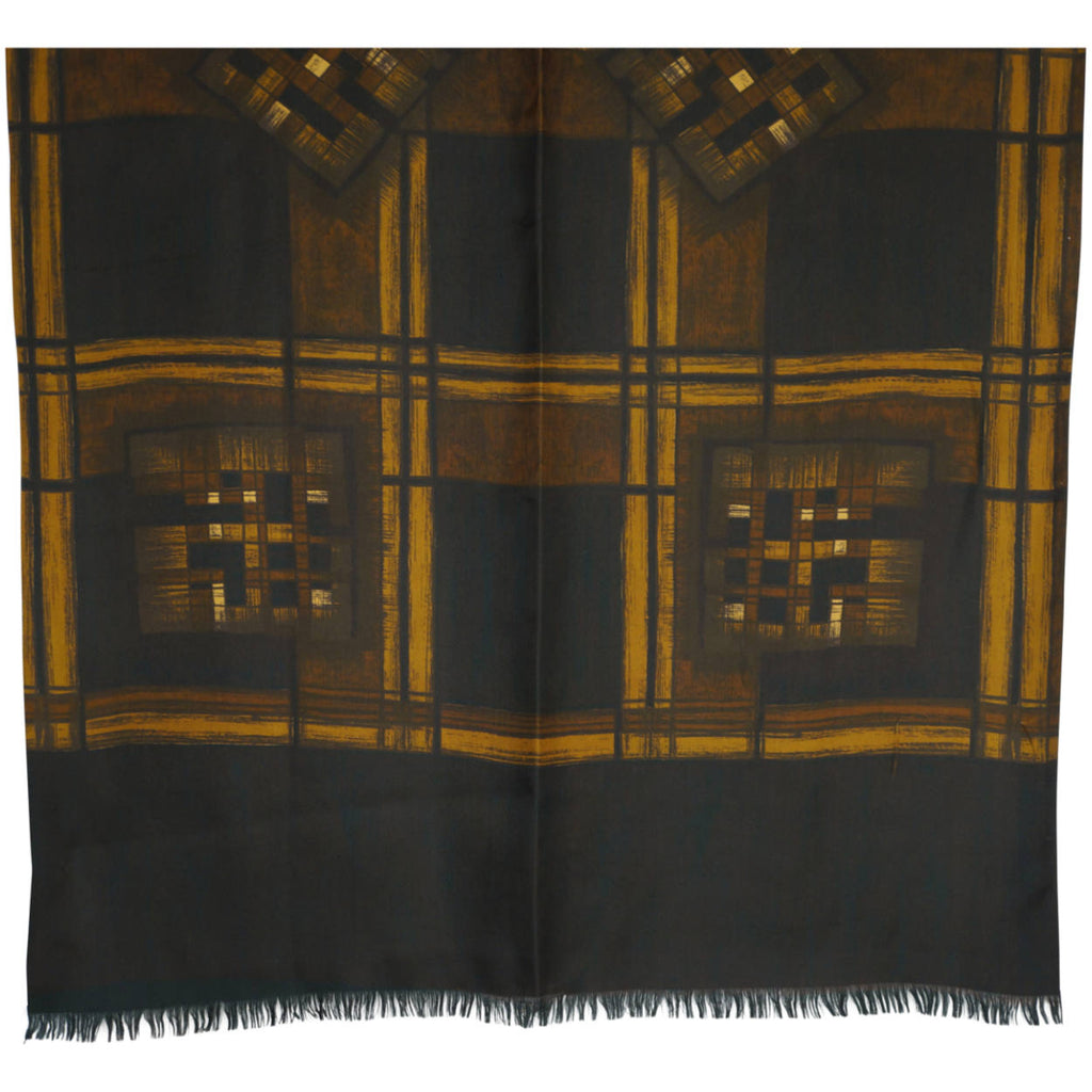 Vintage 50s 60s Mens Silk Scarf Printed Reversible Foulard - Poppy's Vintage Clothing
