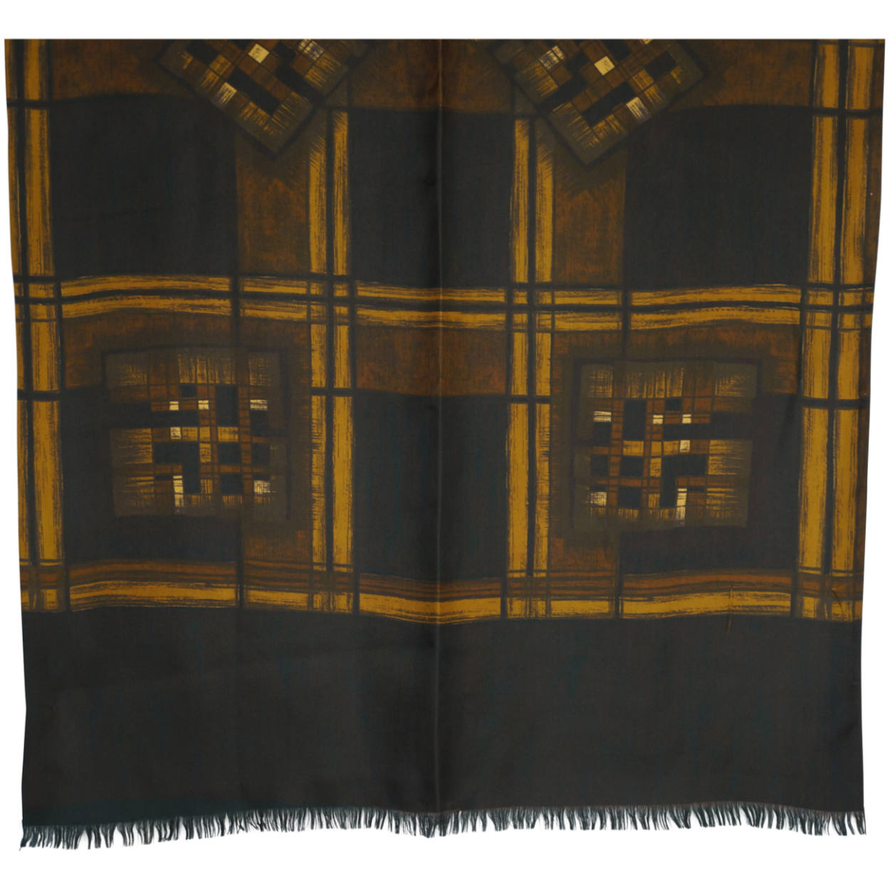 Vintage 50s 60s Mens Silk Scarf Printed Reversible Foulard - Poppy's Vintage Clothing