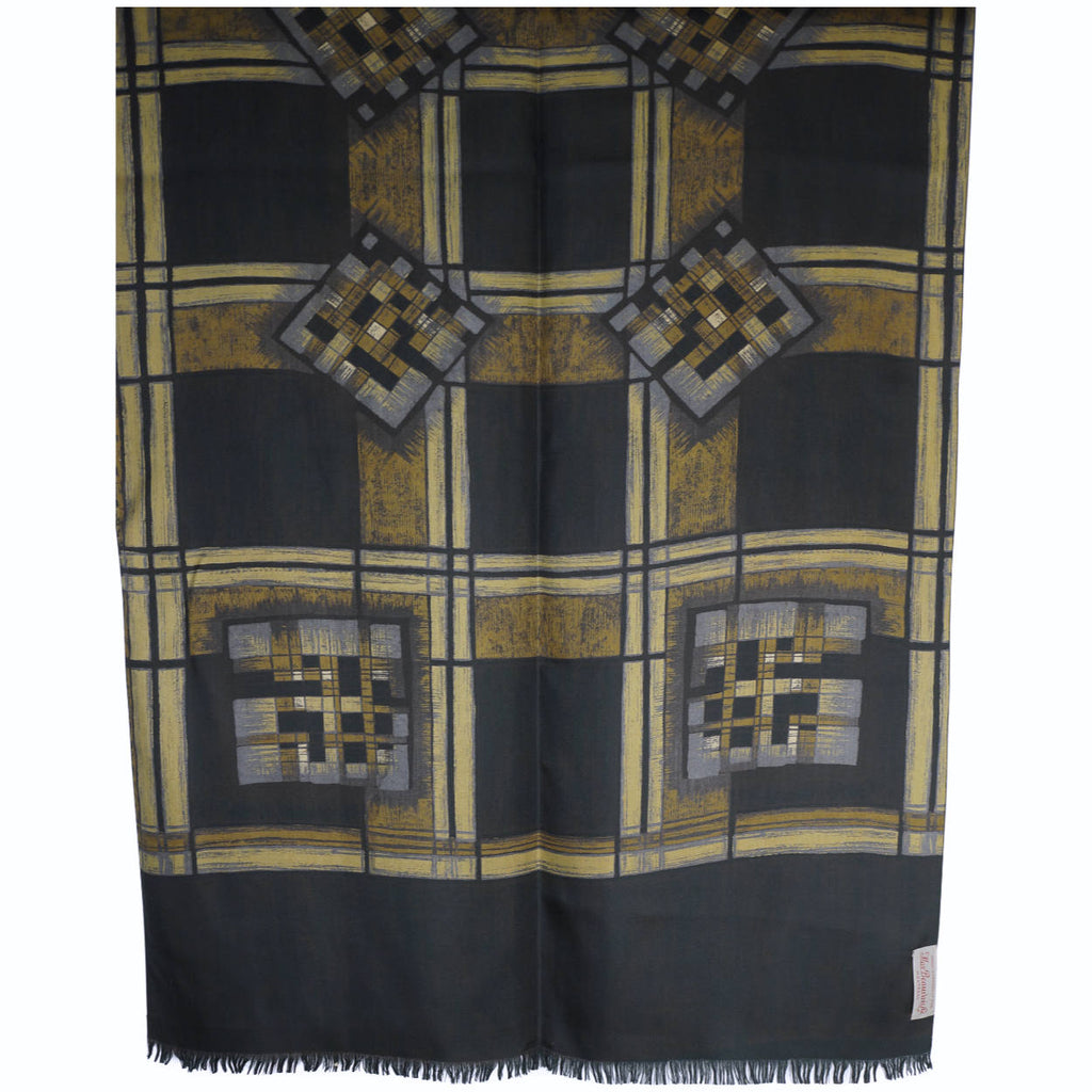 Vintage 50s 60s Mens Silk Scarf Printed Reversible Foulard - Poppy's Vintage Clothing