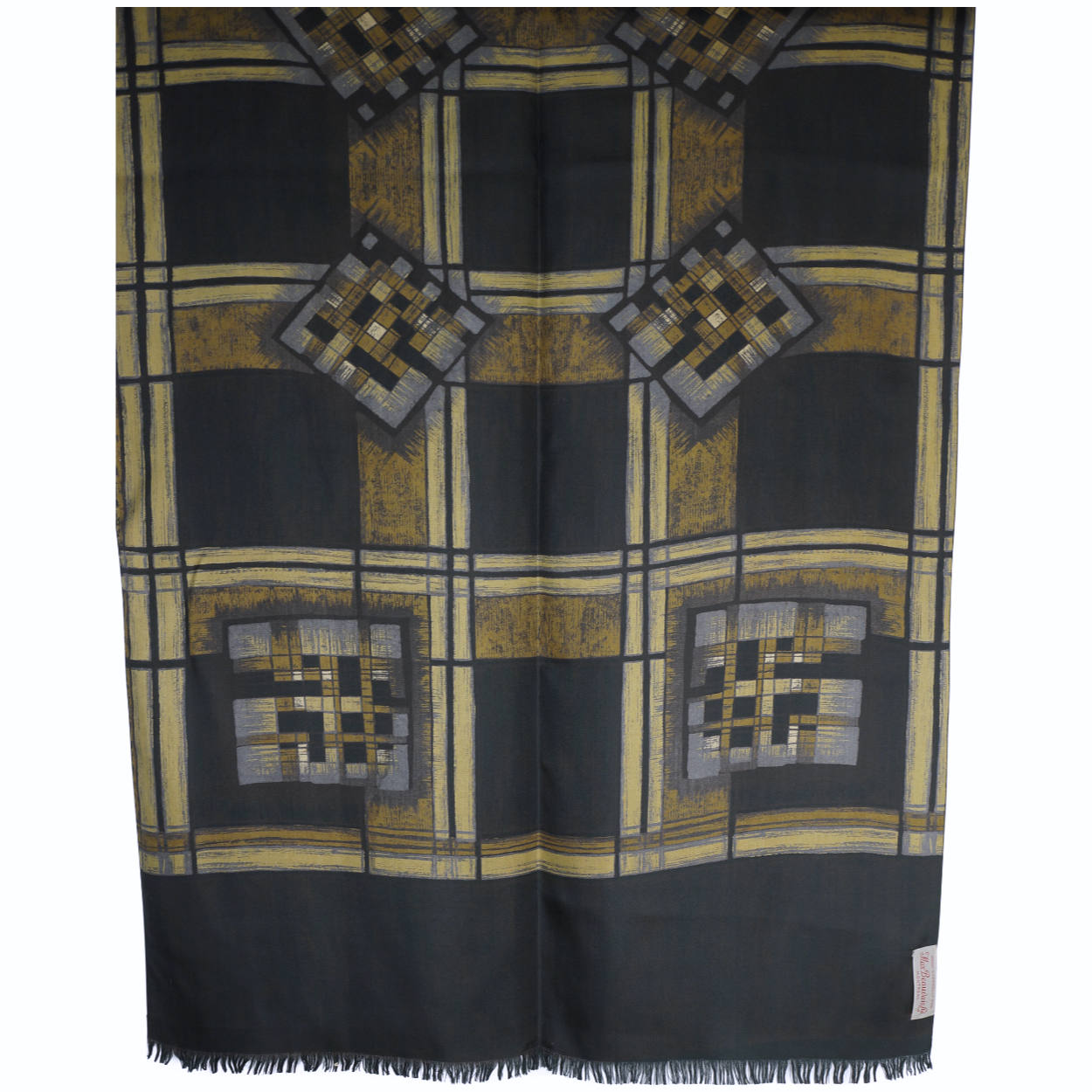 Vintage 50s 60s Mens Silk Scarf Printed Reversible Foulard - Poppy's Vintage Clothing