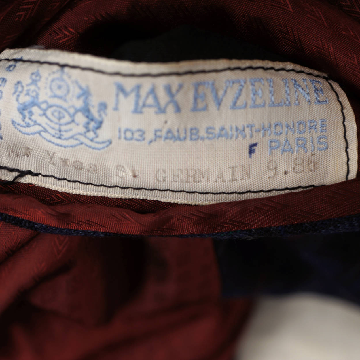 Vintage Max Evzeline Paris Tailor Haute Couture Suit Jacket Mens Size M - Poppy's Vintage Clothing