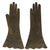 Vintage 1920s Olive Green Leather Gloves - 6 - Poppy's Vintage Clothing