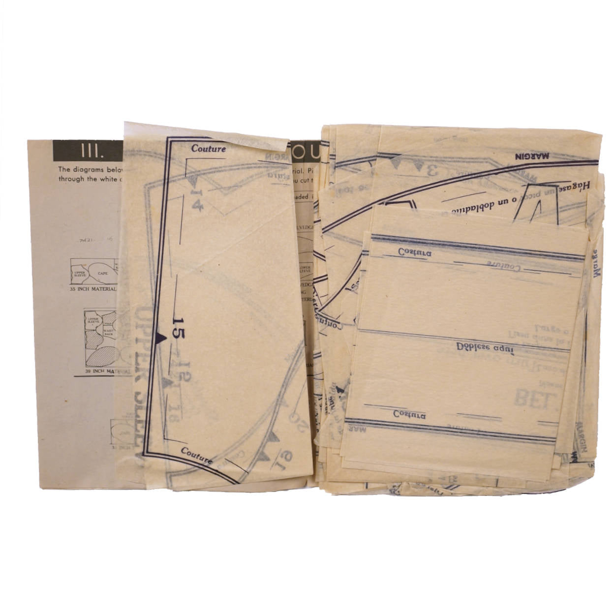 Vintage 1933 McCall Printed Pattern Ladies Dress 7421 Complete Size 16 - Poppy's Vintage Clothing