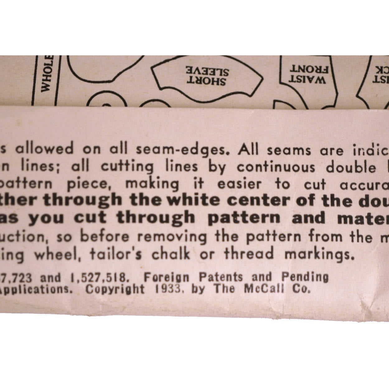 Vintage 1933 McCall Printed Pattern Ladies Dress 7421 Complete Size 16 - Poppy's Vintage Clothing