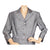 Vintage 1950s Silver Grey Silk Skirt Suit Meme Dysthe Montreal Designer Size M L - Poppy's Vintage Clothing