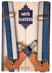 Vintage Mens Sock Garters Unused on Original Card Adjustable 1930s NOS - Poppy's Vintage Clothing