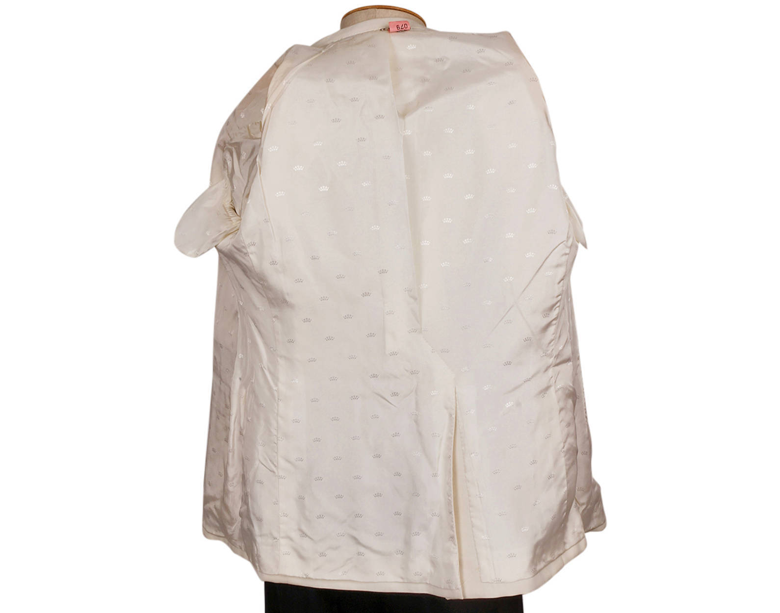 Vintage 1970s White Dinner Jacket - Gillio Paris -Size M - Poppy's Vintage Clothing