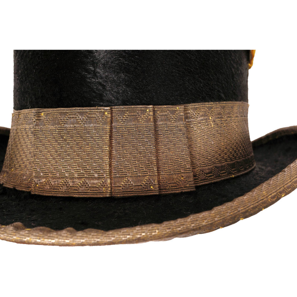 Antique Victorian Mens English Silk Plush Top Hat Luxembourg Size Small - Poppy's Vintage Clothing