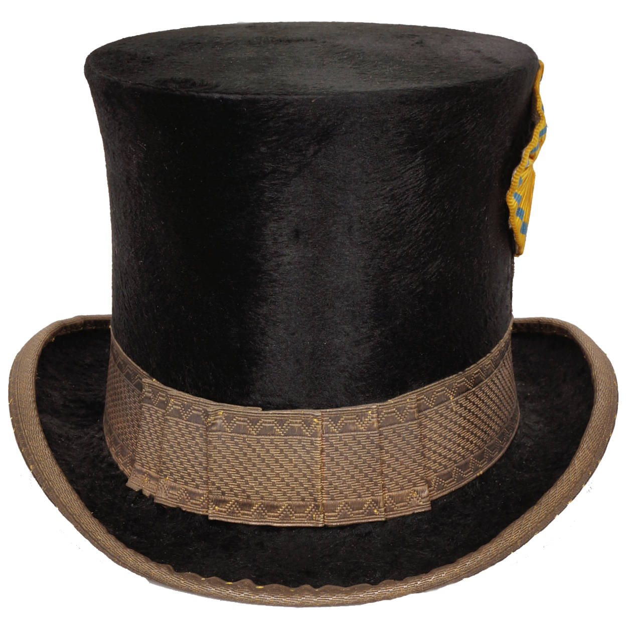 Antique Victorian Mens English Silk Plush Top Hat Luxembourg Size Small - Poppy's Vintage Clothing