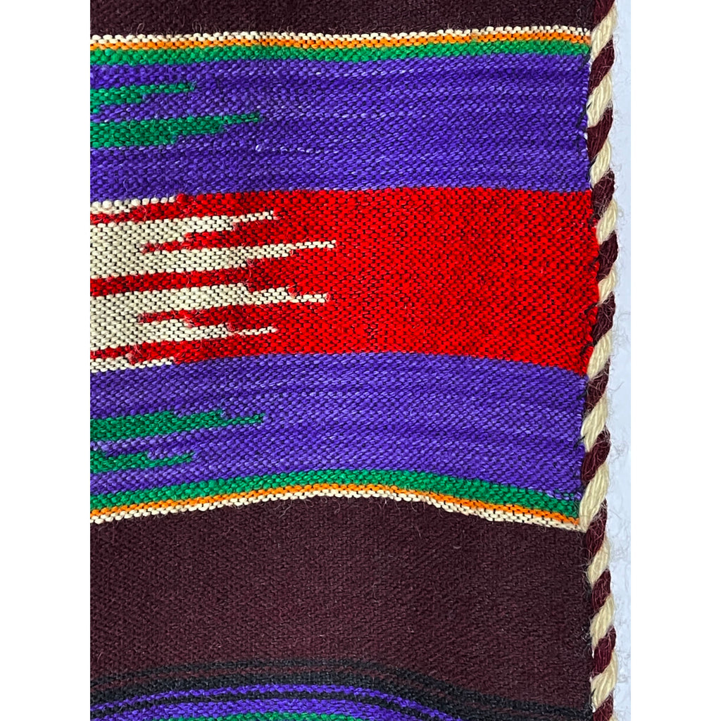 Vintage 1940s 50s Mexican Saltillo Serape Wool Blanket