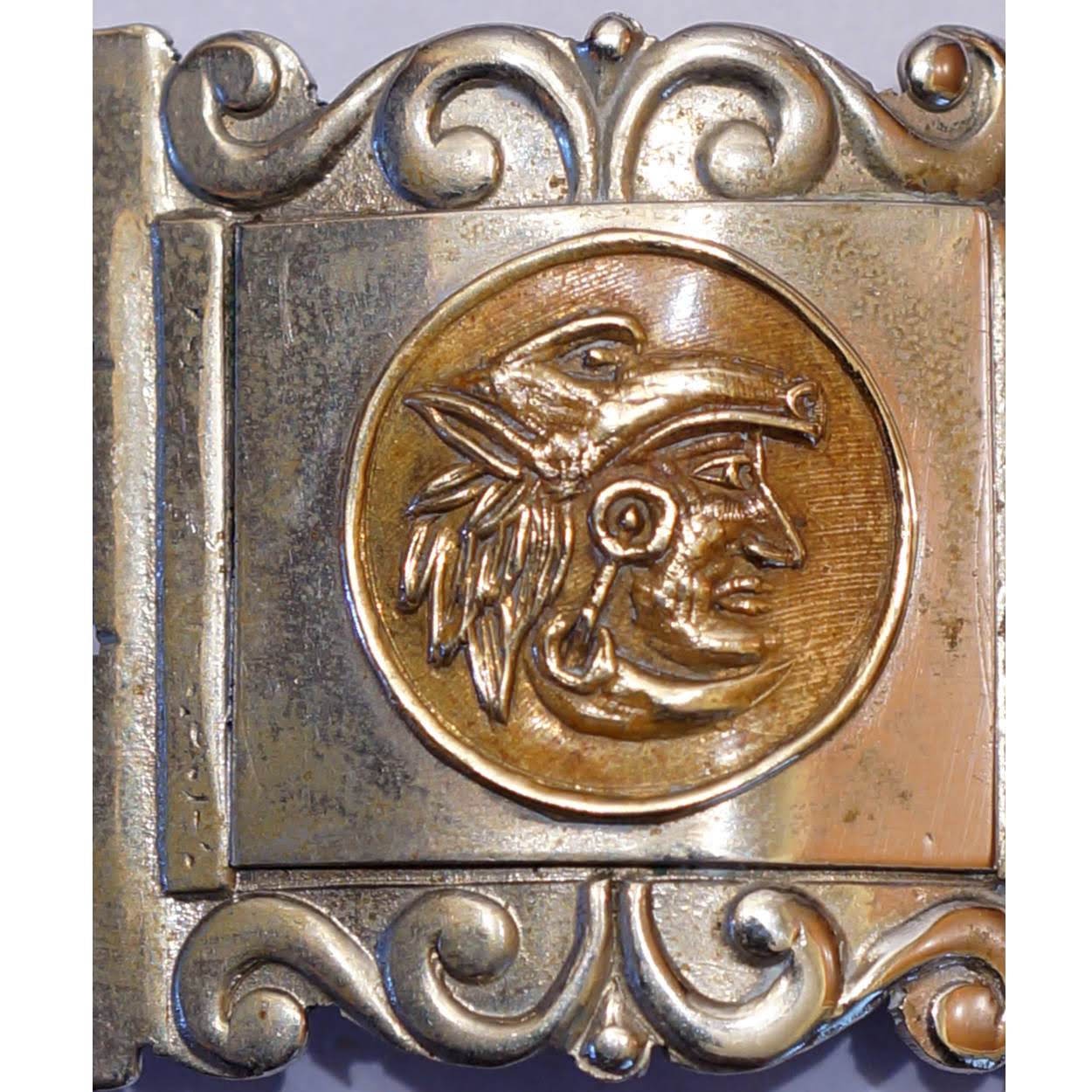 Vintage Mexican Sterling Bracelet Aztec Panels - Poppy's Vintage Clothing