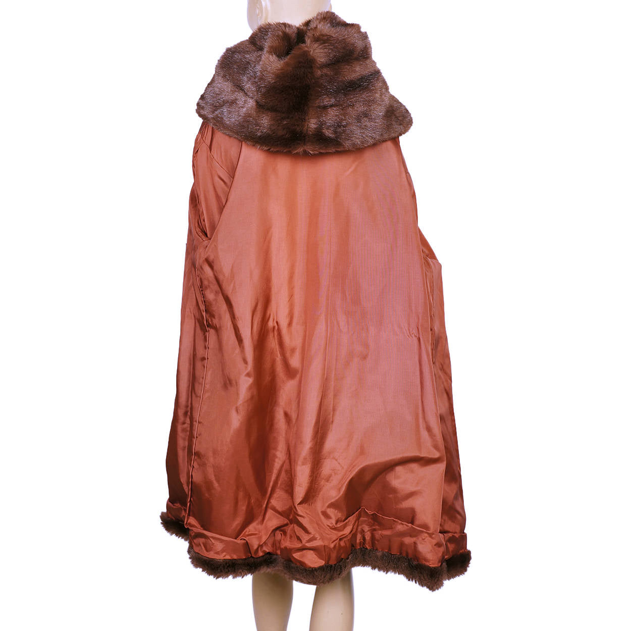 Vintage Faux Fur Coat Michel Alexis Paris 1980s Design Ladies Size M L - Poppy's Vintage Clothing