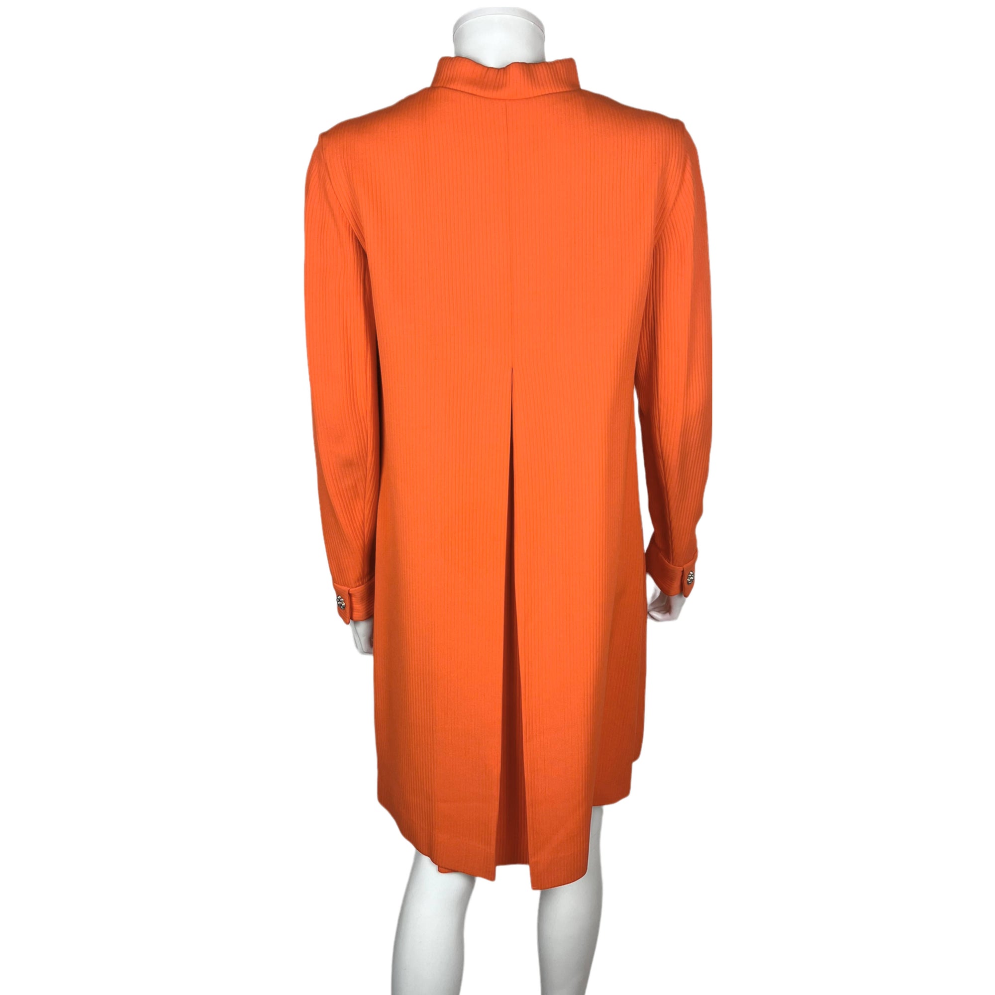 1960s Orange Dress Michel Pelta for Renee Farell Paris 1967